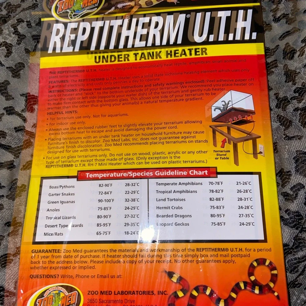 Reptitherm tank heaters / bulb
